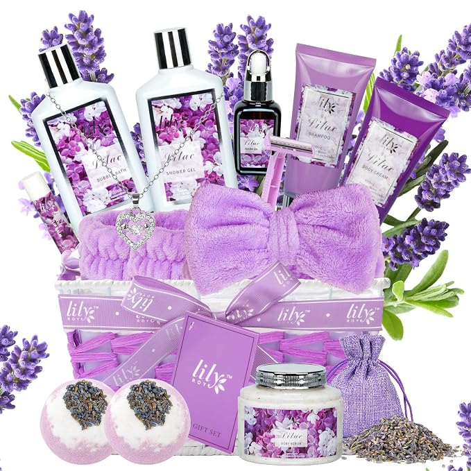 Mothers Day Gifts for Mom, Gifts for Women, Spa Gift Basket for Women, 17-Piece by LILYROY