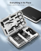 Manicure Set, Jubolion 19pcs Stainless Steel Professional Nail Clippers - Image 6