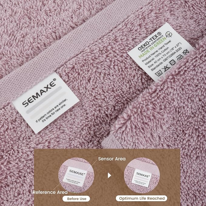 SEMAXE Purple Bath Towel, 100% Cotton Bath Towel - Image 4