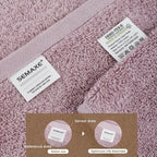 SEMAXE Purple Bath Towel, 100% Cotton Bath Towel - Image 4