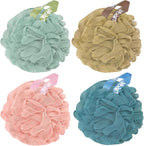 Yoget 4 Pack Shower Loofah Sponge, 60G Bath Sponge, Soothe Skin by EasyYourLifeFromHere