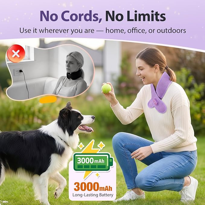 Cordless Neck Heating Pad for Pain, Neck Massager - Image 4