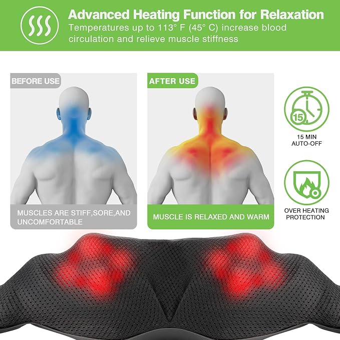cotsoco Cordless Shiatsu Neck and Shoulder Massager - Image 7