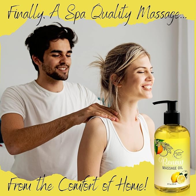 Renew Massage Oil with Orange, Lemon & Peppermint Essential Oils - Image 4