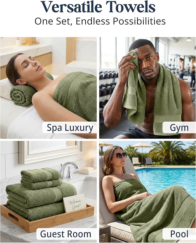 LANE LINEN Luxury Cotton Bath Towel Pack of 16 - Image 7