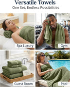 LANE LINEN Luxury Cotton Bath Towel Pack of 16 - Image 7