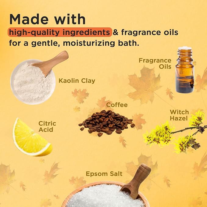 Pumpkin Spice Latte Bath Bomb for Women & Girls – Luxury Fall Bath Bombs - Image 2