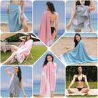 Genovega 6 Packs Oversized Turkish Beach Bath Towel Set Bulk 74"x38" Extra - Image 5