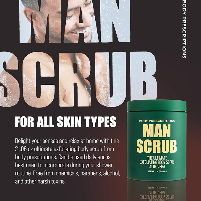 Body Prescriptions Men’s Exfoliating Body Scrub – Ultimate Skin Cleansing Wash - Image 3