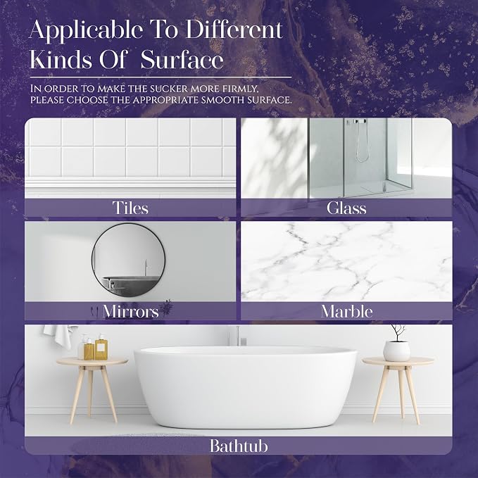 SHARLOVY Purple Shower Steamers Tray, Big Suction Cup Shower Steamer Tablet - Image 8