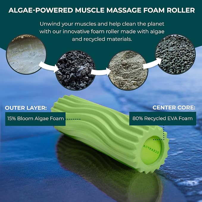 Oceanfoam Ripple Travel Foam Roller Firm Mini Foam Roller - Image 7