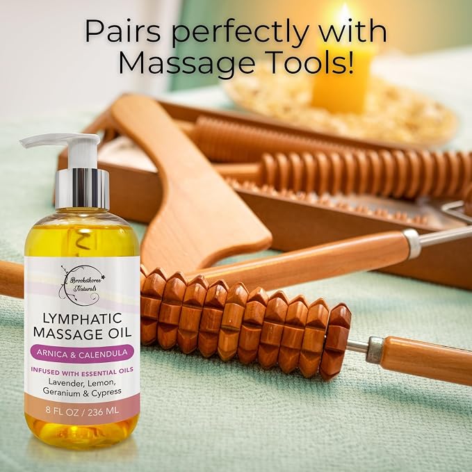 Lymphatic Massage Oil for Massage Therapy & Natural Lymphatic Drainage | - Image 7