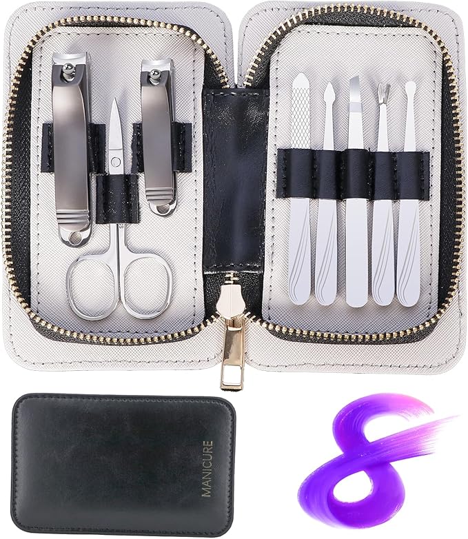 Manicure Set 8 in 1 Stainless Steel Nail Clippers by RedFlow-official