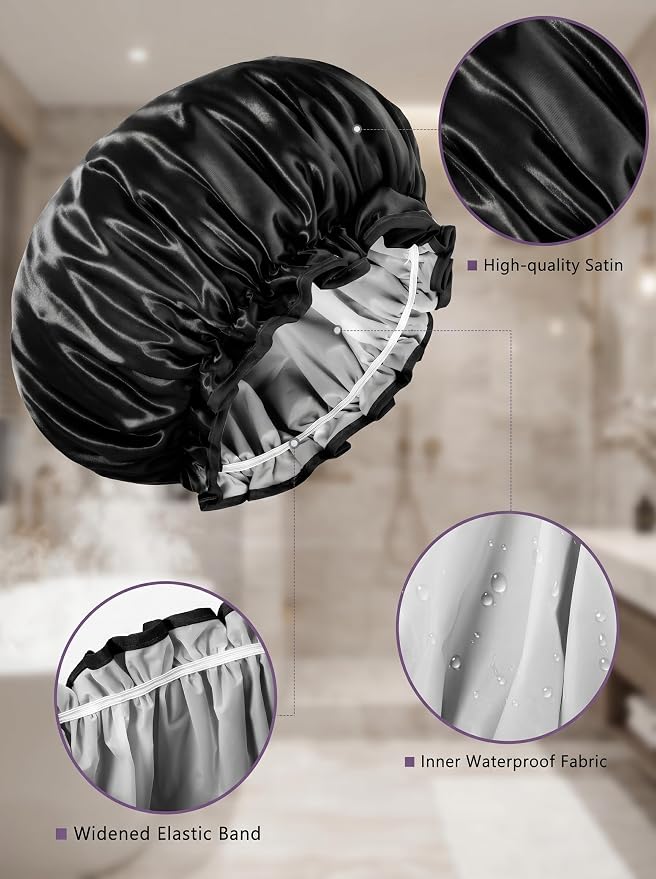 Aquior Shower Caps, Reusable Shower Cap - Image 3