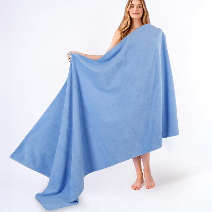 American Soft Linen 100% Cotton 600 GSM Turkish 40x80 Oversized Bath Towel Sheet by AmericanSoftLinen