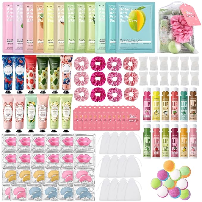 120PCS Spa Party Supplies for Girls, Include Facial Masks, Lip Mask, Under Eye by jutqut