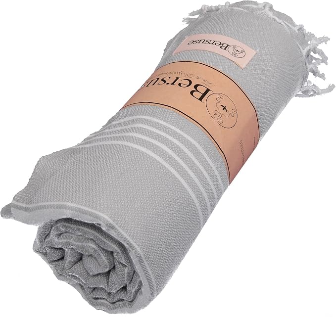Bersuse Towels Anatolia XL Beach Blanket Throw Blanket Turkish Towel 100% - Image 2