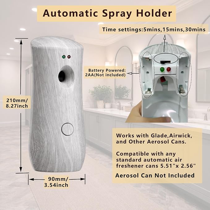 Automatic Air Freshener Spray Dispenser, Free Standing or Wall Mounted - Image 4