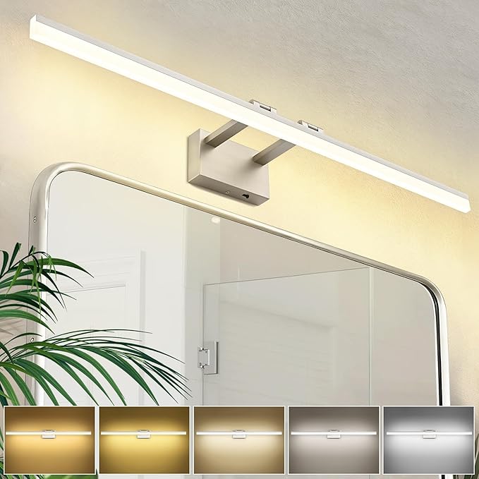 SOLFART 5 Color Temperature Dimmable 47.2 Inch Bathroom Light Fixtures Over by SOLFART