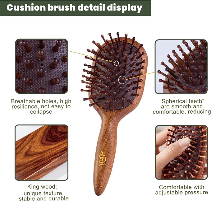 Mother’s Day Gift for Mom, 4-in-1 Wooden Gua Sha Facial Tools & Hair Detangler - Image 6