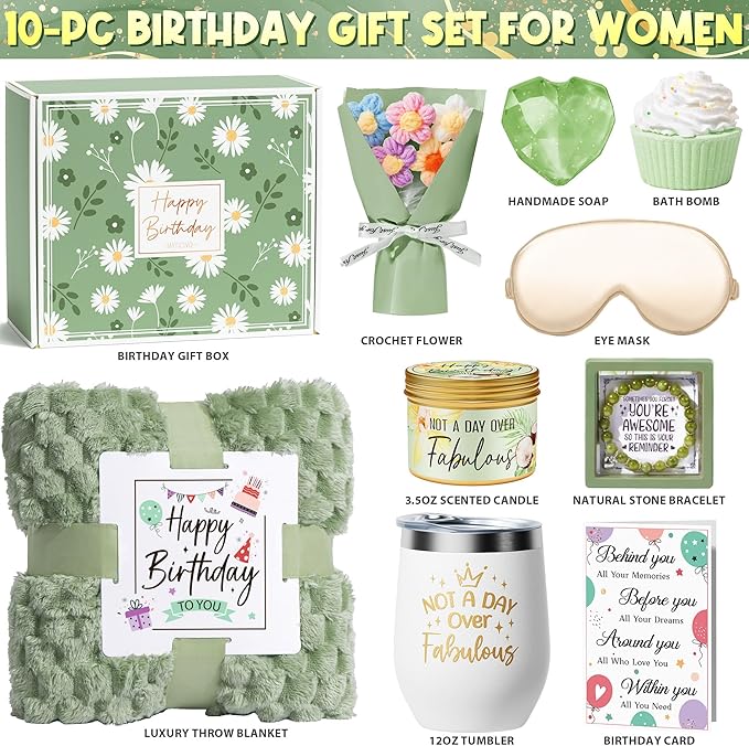 Birthday Gifts for Women Friendship, Unique Happy Birthday Gifts Basket for Mom - Image 2