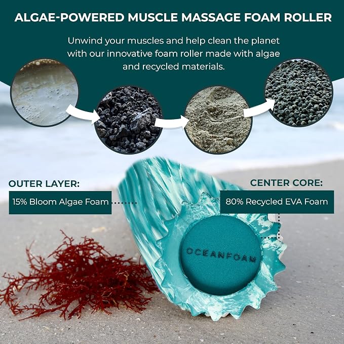 Oceanfoam Ripple Travel Foam Roller Firm Mini Foam Roller - Image 7