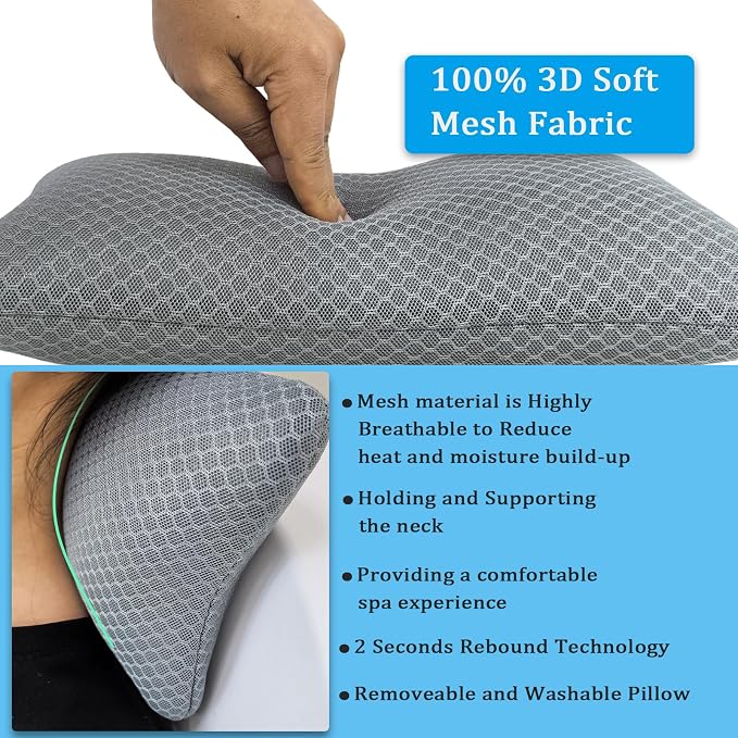 REEZEIVI Hot Tub Headrest Pillow, Chaise Lounge Pillows Outdoor 3D air mesh - Image 2