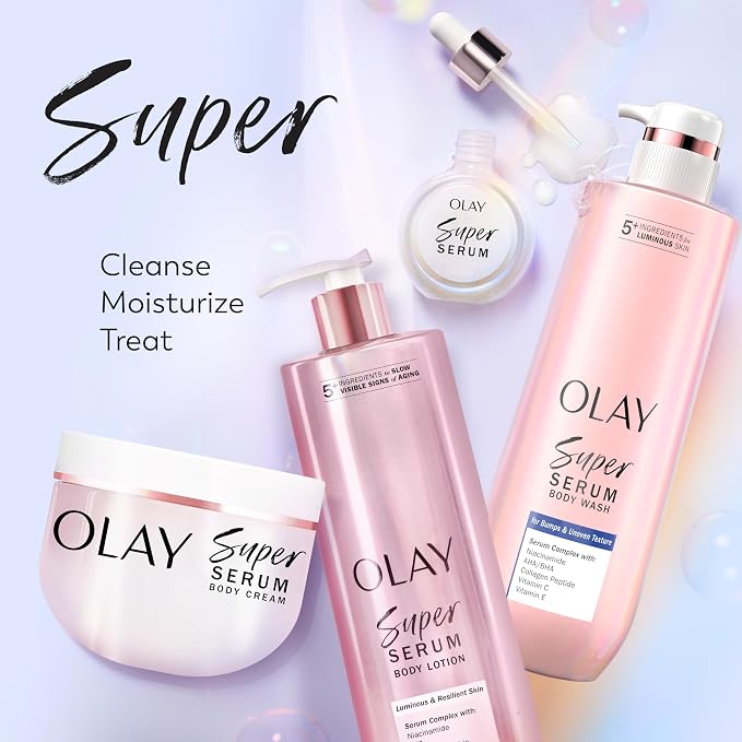 Olay Super Serum Body Wash for Rough & Bumpy Skin, Hydrating & Renewing Serum - Image 10