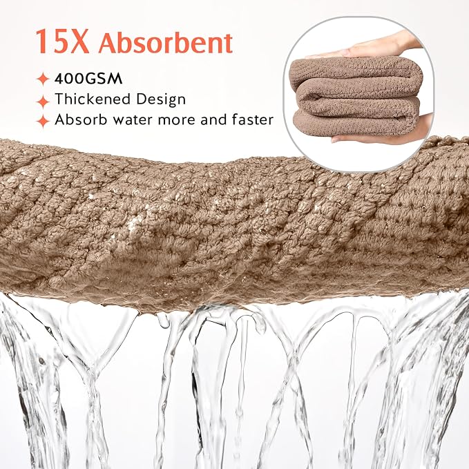 YFONG 2 Pack Microfiber Hair Towel Wrap - Image 2