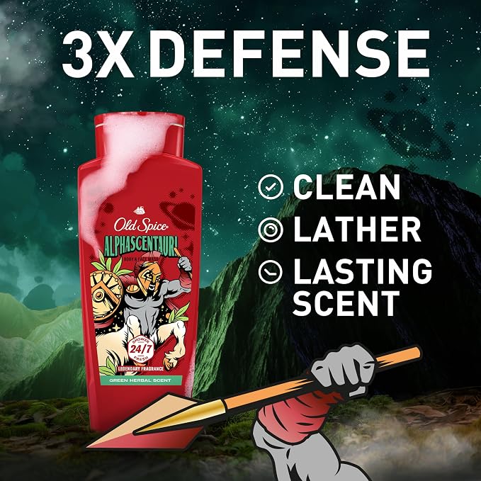 Old Spice Cleansing Body Wash for Men, 3X Defense, 24/7 Shower Fresh - Image 2
