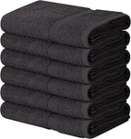Towel and Linen Mart 100% Cotton Grey 6 Pack Medium Bath Towel Set, Quick Dry by T+%26+L+Towel+and+Linen+Mart