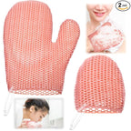 Karenhi 2 Pcs Honeycomb Exfoliating Glove Set Exfoliating Bath Mitt Honeycomb by Karenhi