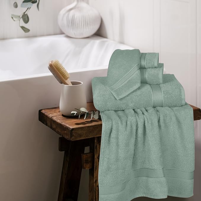 Elvana Home Ultra Soft 6 Pack Cotton Towel Set, Contains 2 Bath Towels 28x55 - Image 4