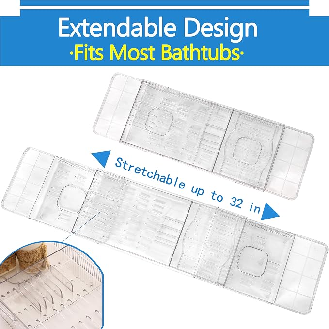 Expandable Bathtub Tray, Luxury Bathtub & Bathroom Accessories - Image 3