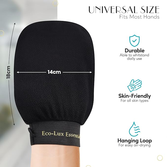 Eco Lux Exfoliating Mitt – Moroccan Exfoliating Glove, Premium Viscose Kessa - Image 4