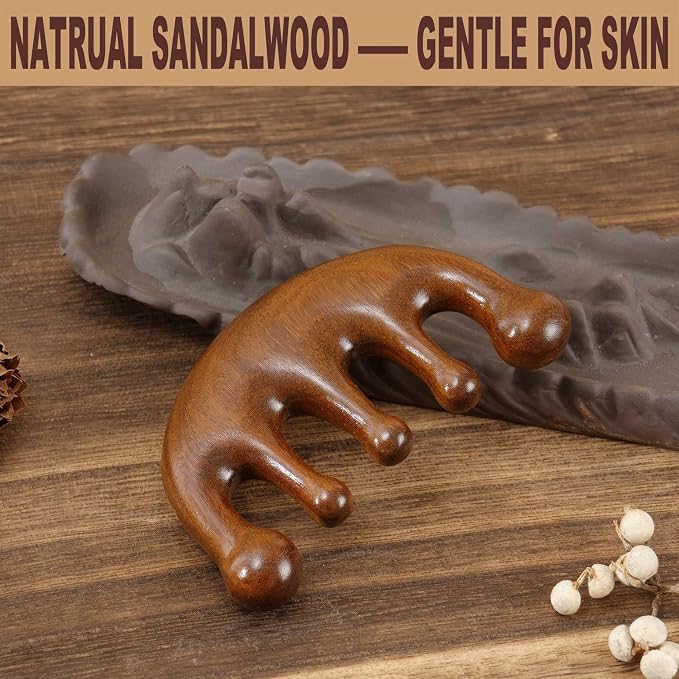 Wooden Scalp Massager for Scalp Gua sha, Massage Comb, Wooden Head Massager - Image 7