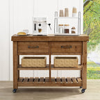 Forbena 2 Tier Bathroom Counter Organizer, Wood Shelf Tray - Image 5