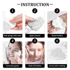 60-Count Kickleen Compressed Cellulose Heart Shape Facial Sponges | 100% - Image 6