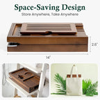 Bamboo Bathtub Tray, Bath Caddy - Image 5