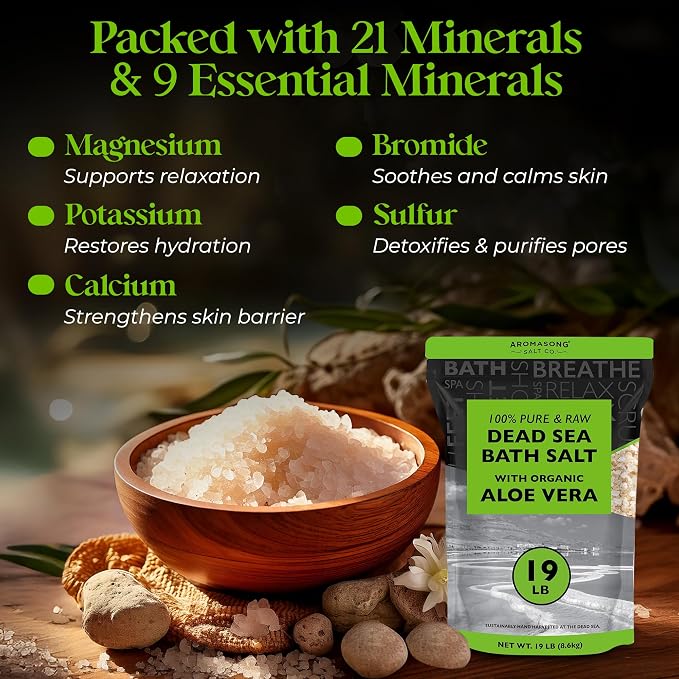 Aromasong 19 lbs RAW Dead Sea Salt - Image 4
