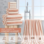 8 Piece Bathroom Towel Set |2 Oversized Bath Towels, 2 Hand Towels, 4 - Image 2