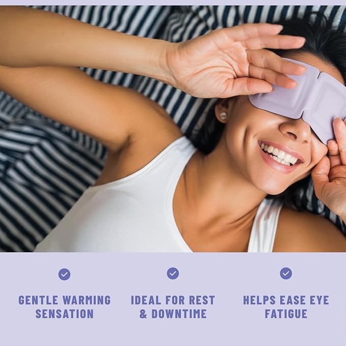 TOLEVITA Steam Eye Mask, 20 Pack Self-Heating Disposable Warm Eye Masks - Image 2