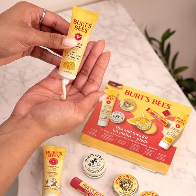 Burt's Bees Mothers Day Gifts Ideas, Tips and Toes Kit, 6 Travel Size Products - Image 9