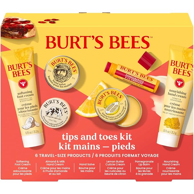 Burt's Bees Mothers Day Gifts Ideas, Tips and Toes Kit, 6 Travel Size Products - Image 14