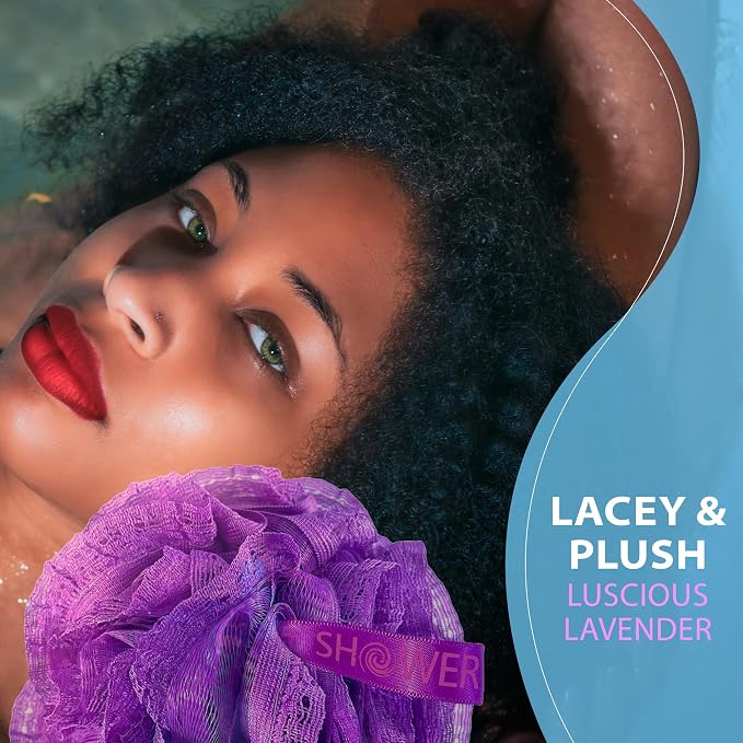 Loofah-Bath-Sponge Hot-Lacey-Mesh // 4-Steamy-Lace-Colors by Shower Bouquet / - Image 3