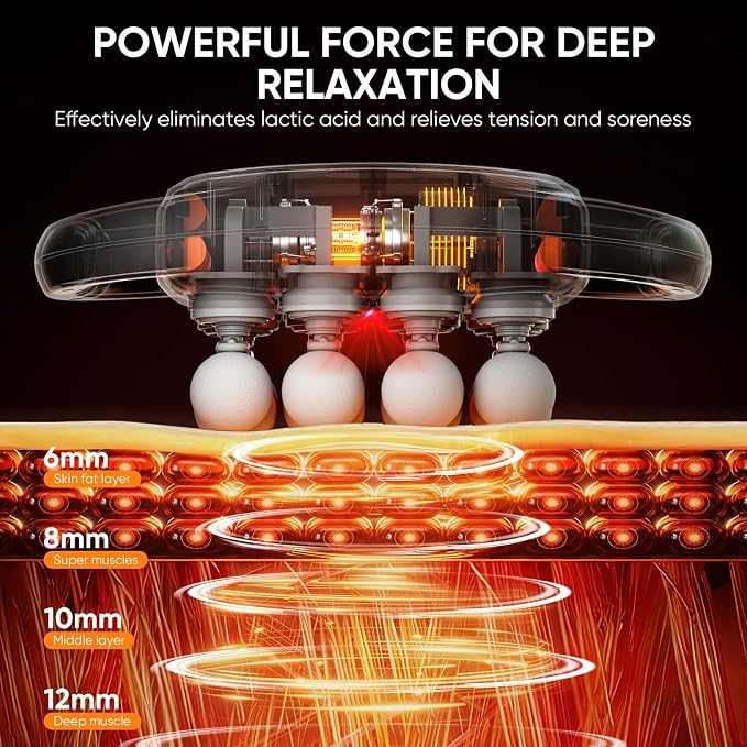 16 Head Massage Gun Deep Tissue, Quiet Back Massager - Image 3