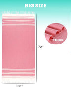 2 Packs Cotton Turkish Beach Towels Quick Dry Sand Free Soft Absorbent Extra - Image 5
