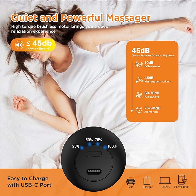 NEPQ Mini Massage Gun, Powerful Fascial Gun Portable Deep Tissue Percussion - Image 6