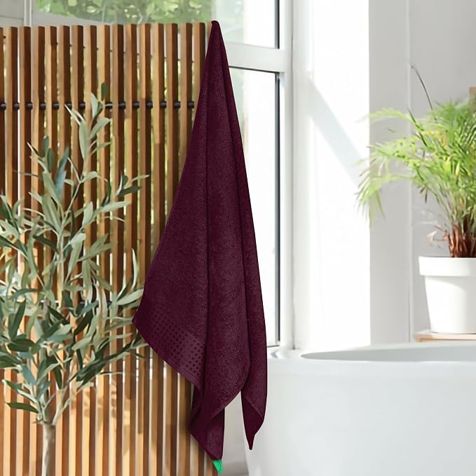 GLAMBURG Ultra Soft 4 Pack Oversized Bath Towel Set 27x54 inches, 100% Cotton - Image 4