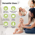 6-Pack Baby Washcloths – Soft Absorbent Viscose from Bamboo Washcloths - Image 6